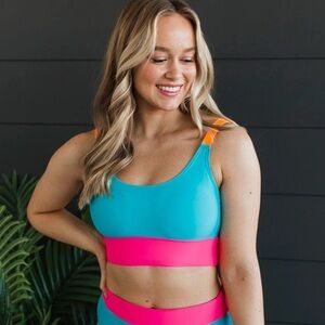 Vibrant Pink and Blue Bikini